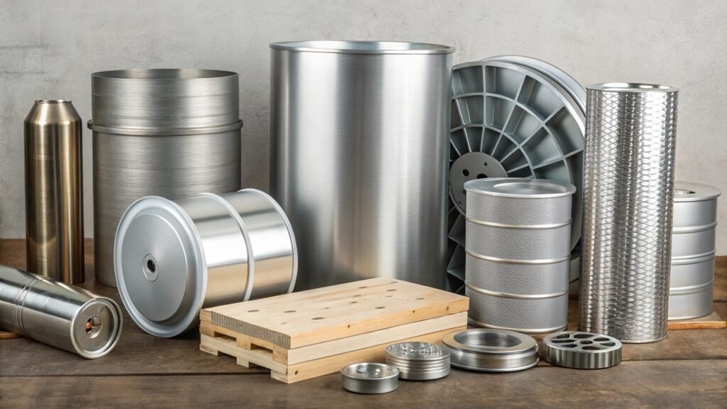 alt with keywords: a lightweight forged aluminum automotive part beside a heavy cast iron machine base